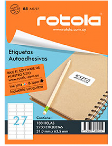 ETIQUETA ROTOLA A41/27 X10